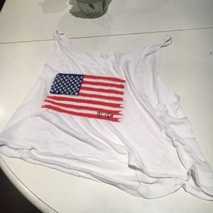 Brandy Melville John Galt American Flag Tank Top